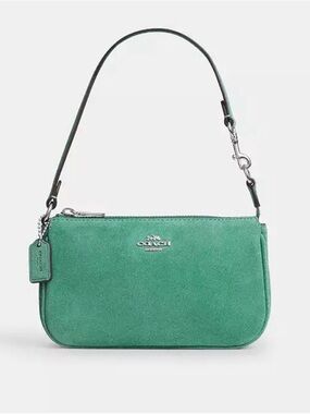 Coach Green Suede Mini Shoulder Bag